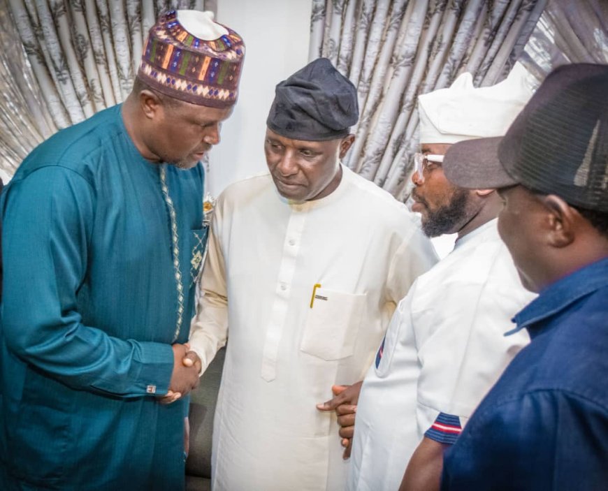 Plateau State Assembly: Naanlong led members on condolences visit to Sen. ID Gyang over his Mother's Demise